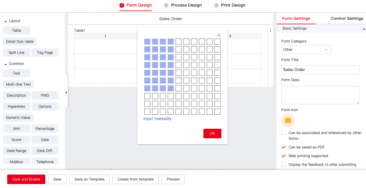 Sales Order Form Design